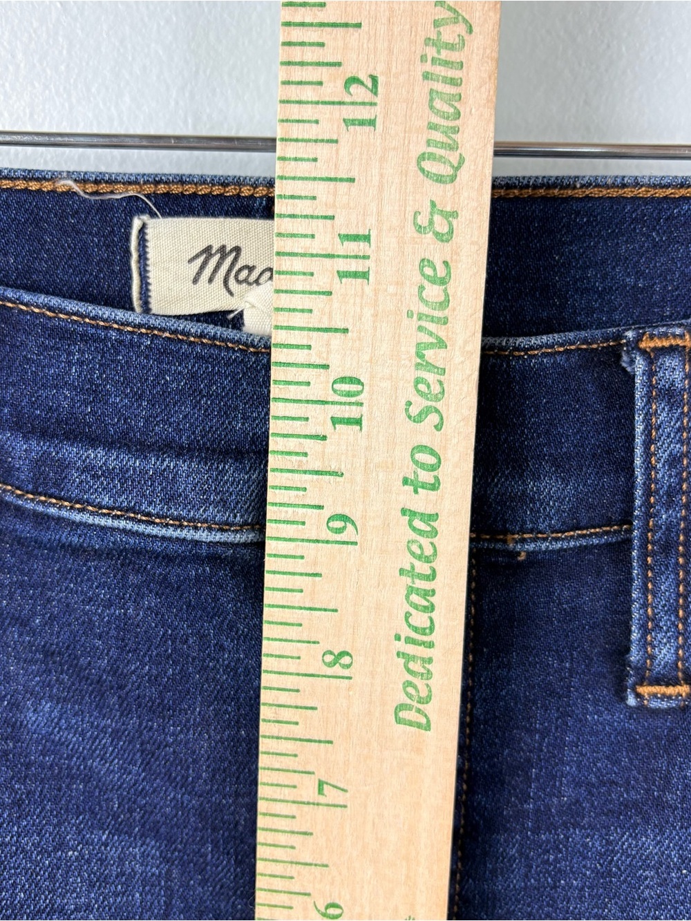 Madewell Mid-Rise Kick Out Crop Jeans NN471 Dark Wash Cali Demi Fit Sz 28 - Picture 14 of 15